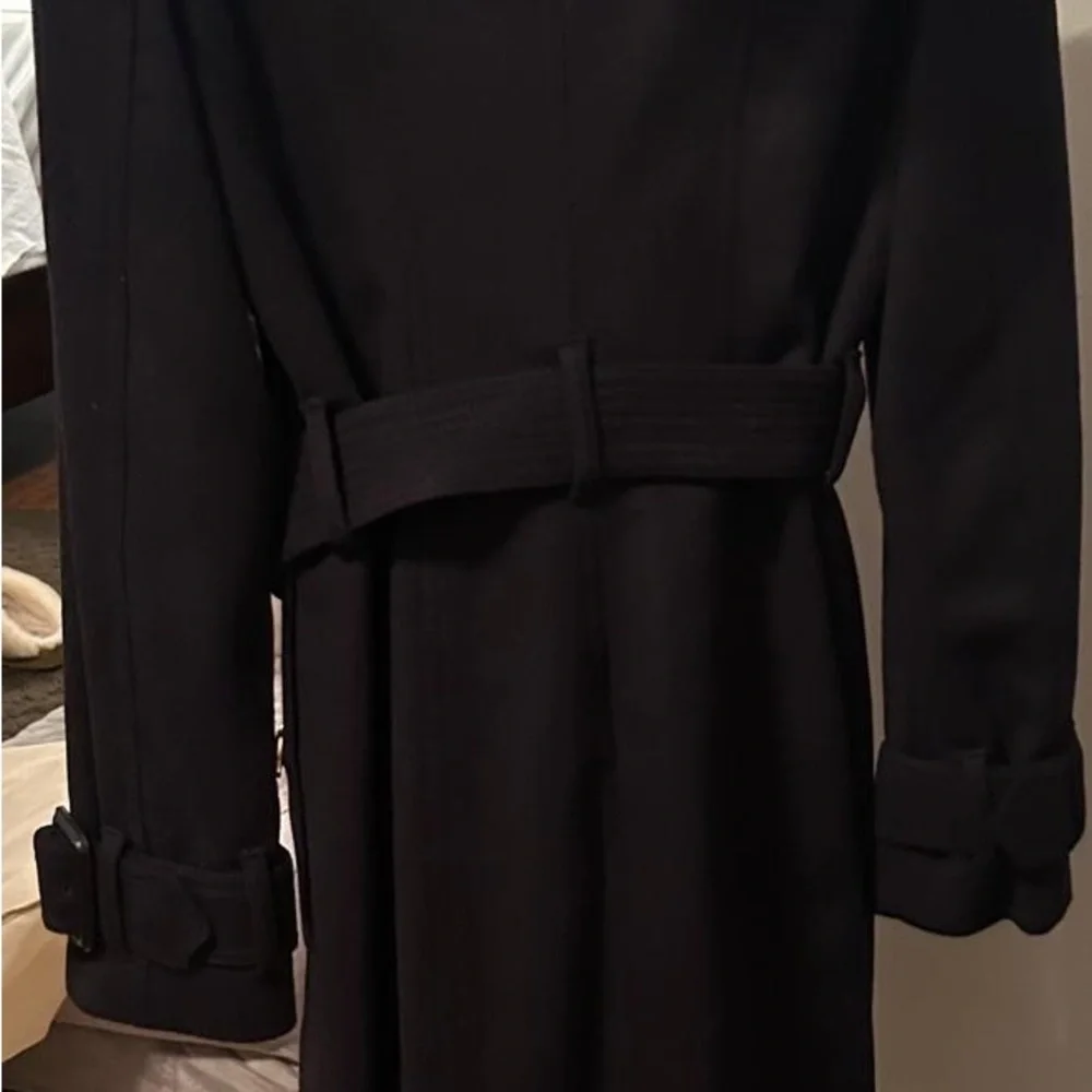 Burberry Navy Coat with Silver Buttons - Picture 3 of 6